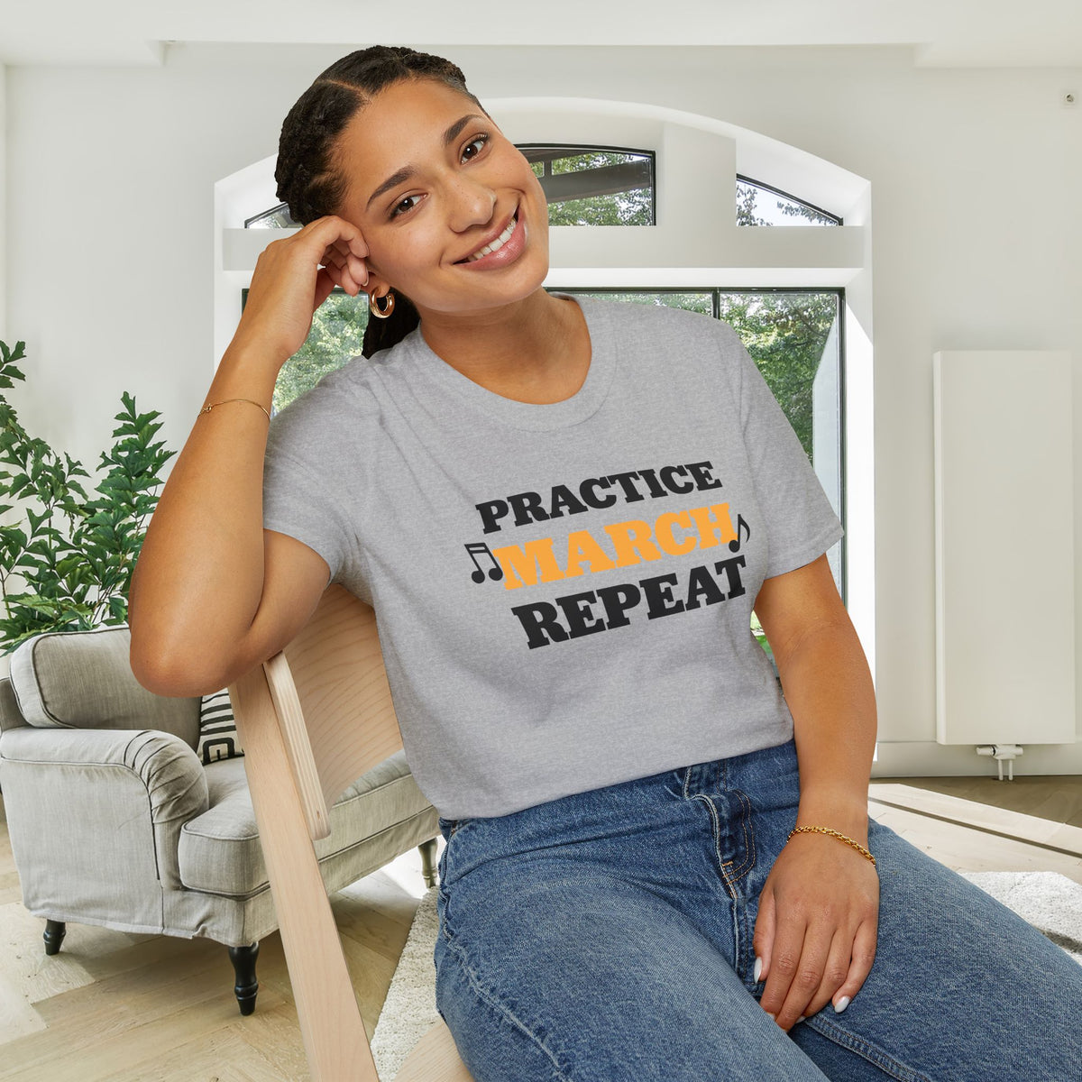 ""Practice March Repeat Adult T-shirt