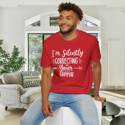 I'm Silently Correcting Your Grammar Adult T-shirt
