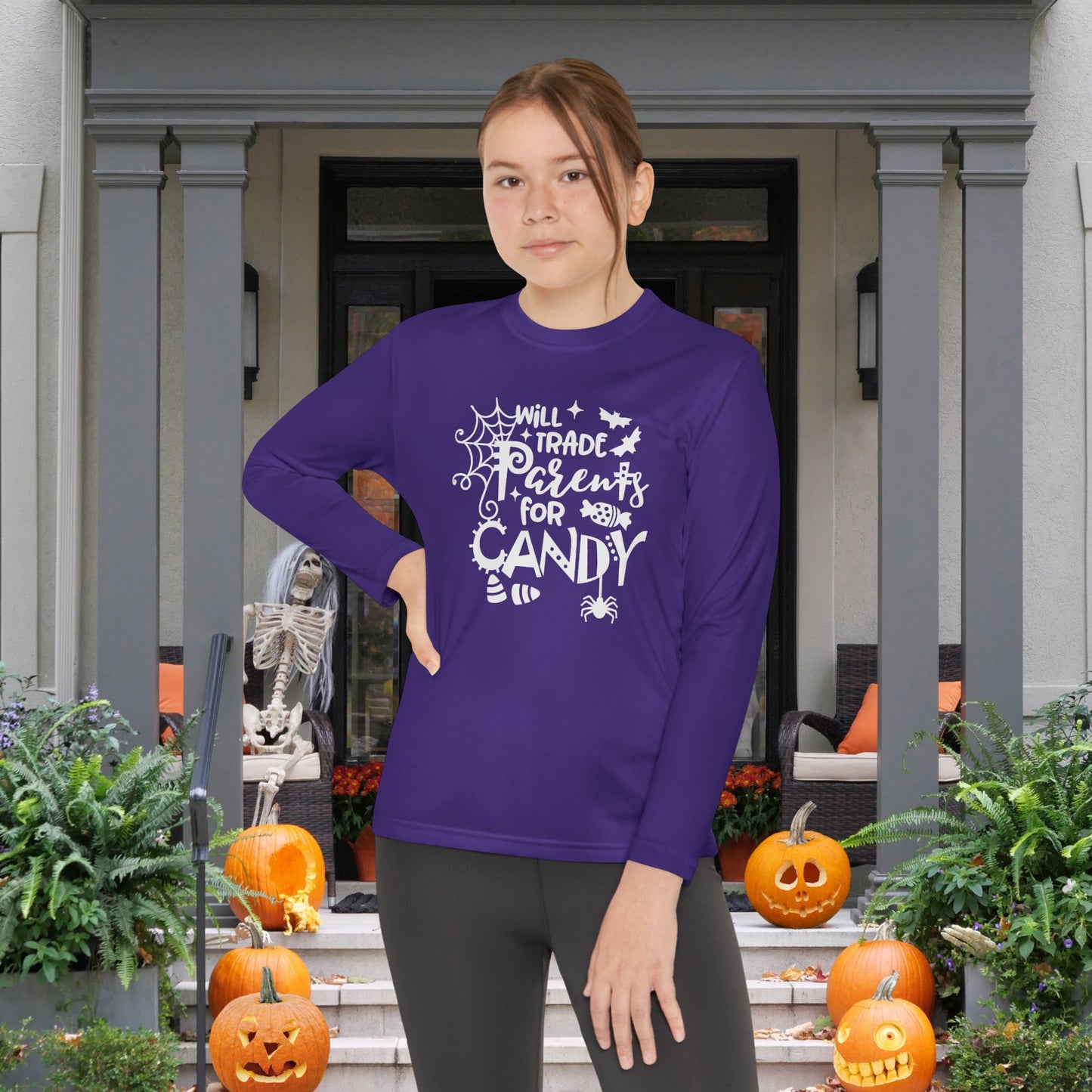 Will Trade Parents For Candy Youth Long Sleeve Tee