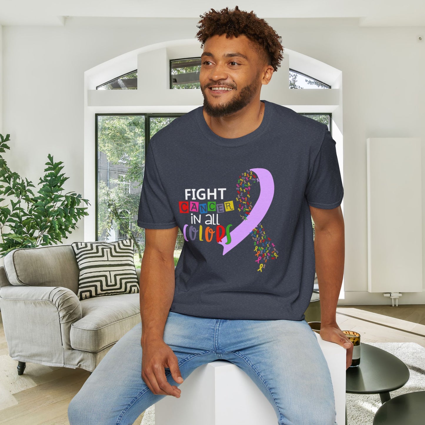 Fight Cancer in All Colors 14 Adult T-shirt
