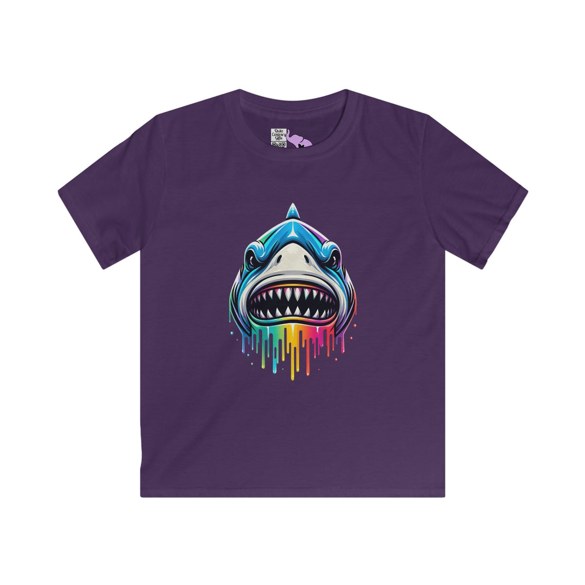 Colorful Shark Youth Softstyle Tee
