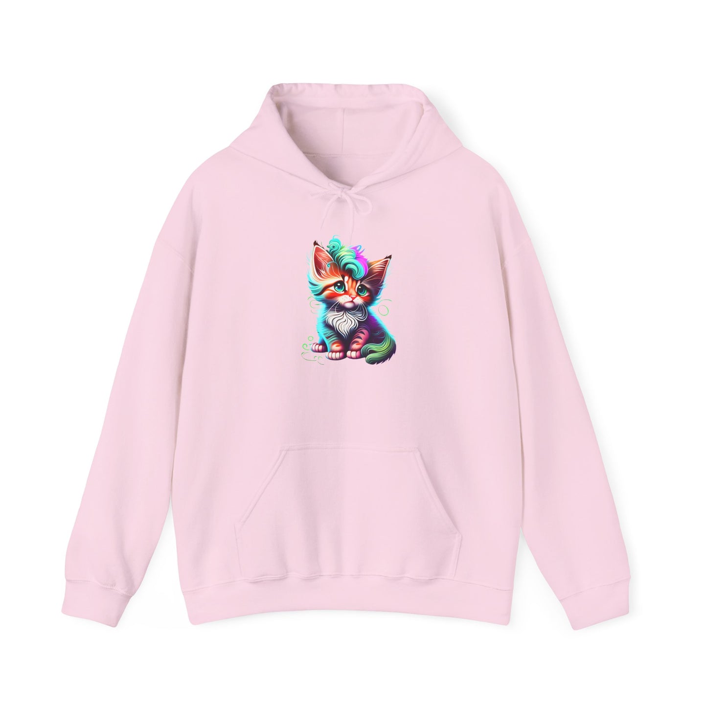 Cute Colorful Kitten 2 Heavy Blend™ Hooded Sweatshirt