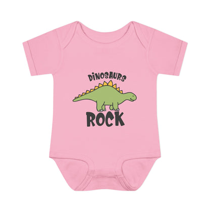 Dinosaurs Rock Baby Rib Bodysuit