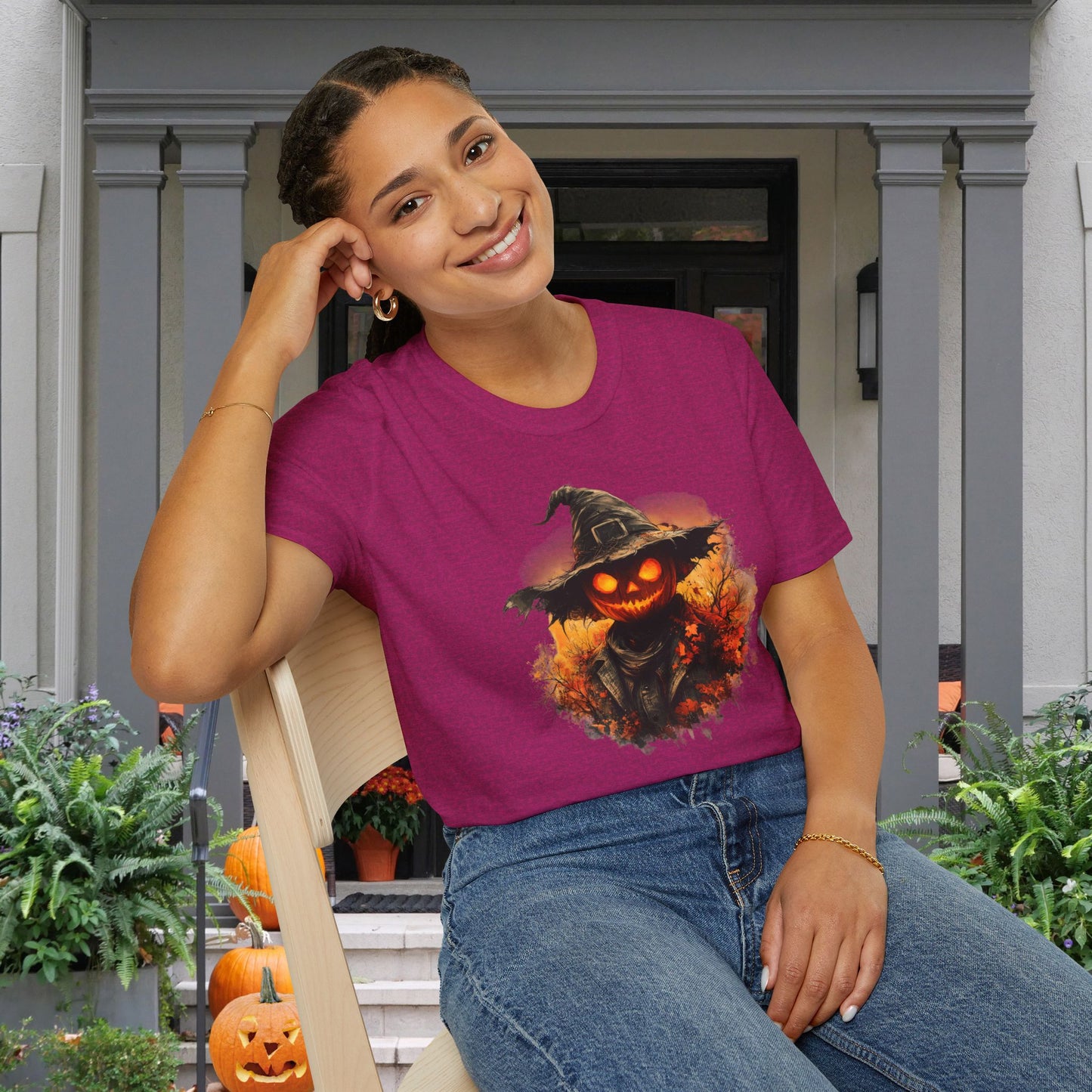 Halloween Scarecrow 4 Adult T-shirt