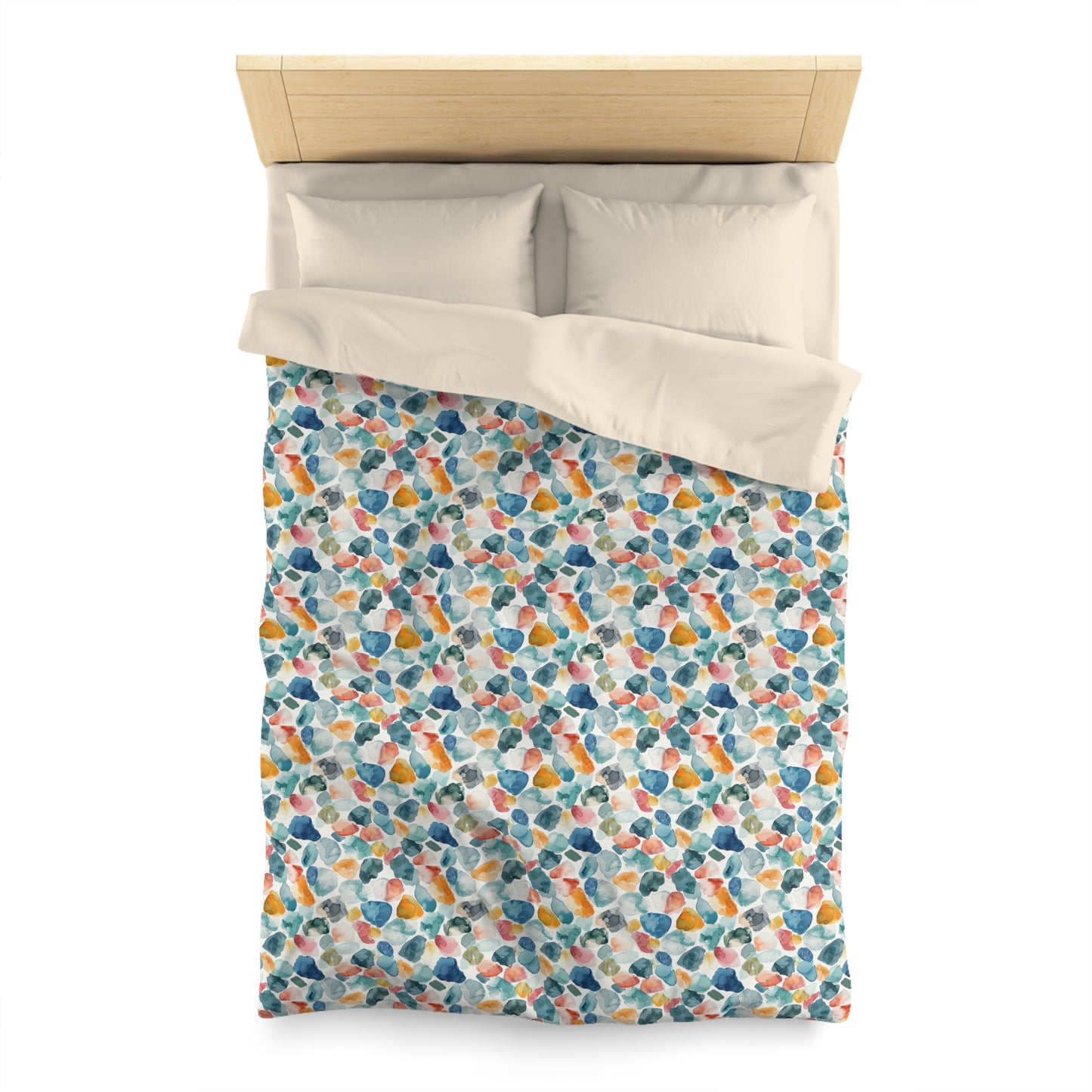Watercolor Pebble Terrazzo Duvet Bedding Set