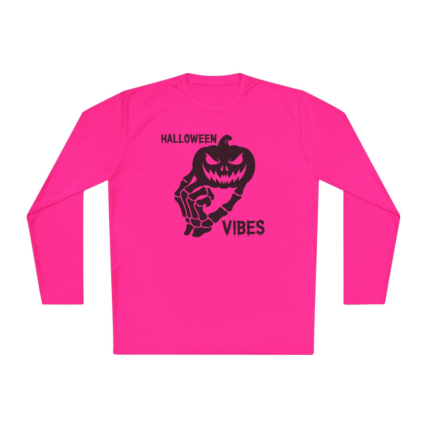 Pumpkin Halloween Vibes Adult Long Sleeve Tee