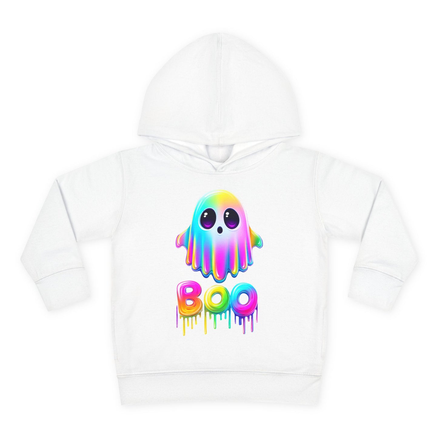 Neon Ghostly Boo Toddler Hoodie