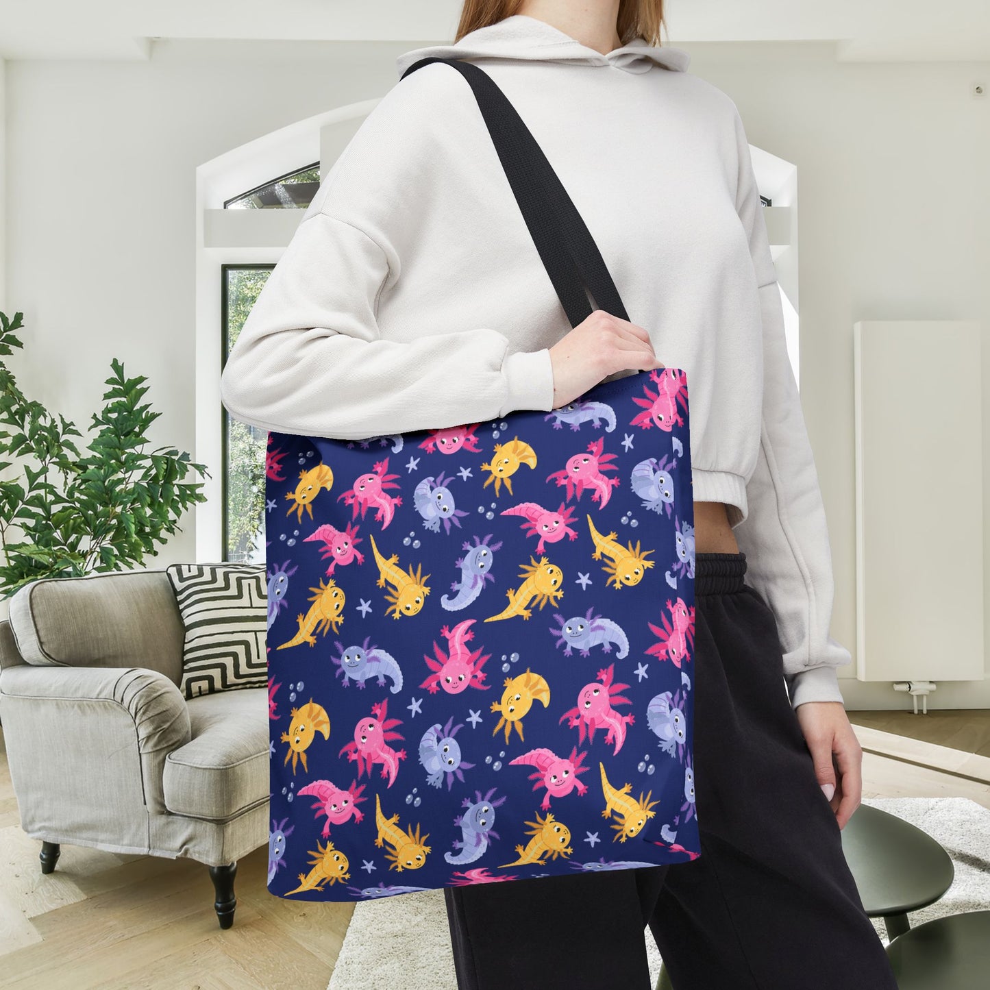 Axolotl Lagoon Canvas Tote Bag