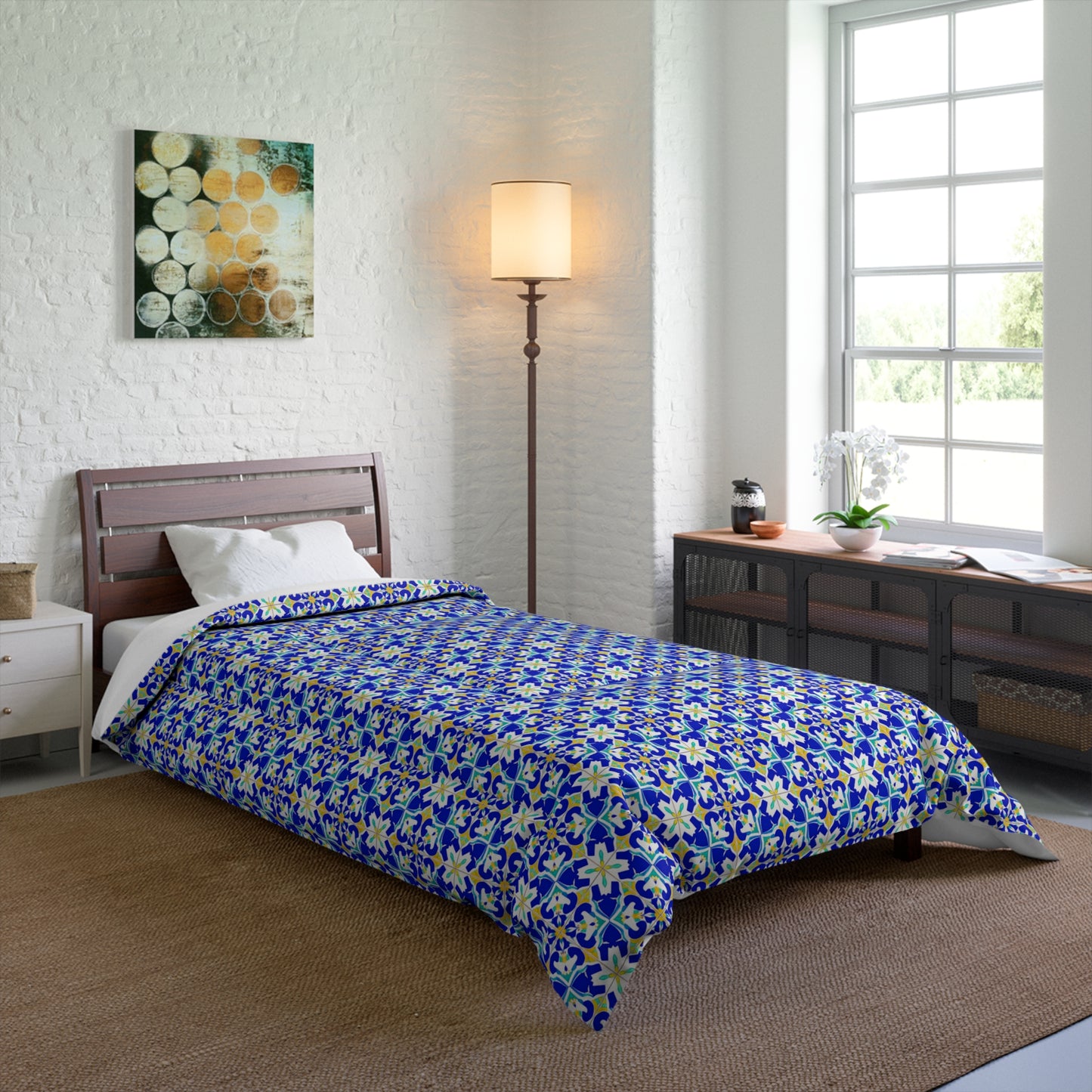 Blue Horizon Mosaic Comforter