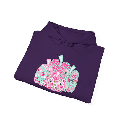 Floral Pumpkins Heavy Blend™ Hooded Sweatshirt