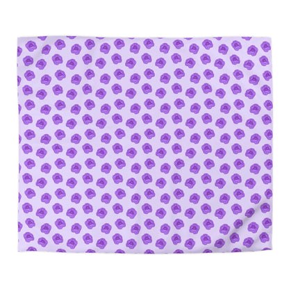 Lilac Mist Peonies Microfiber Duvet Cover