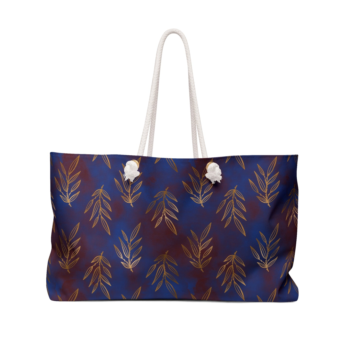 Midnight Gilded Leaves Weekender Bag