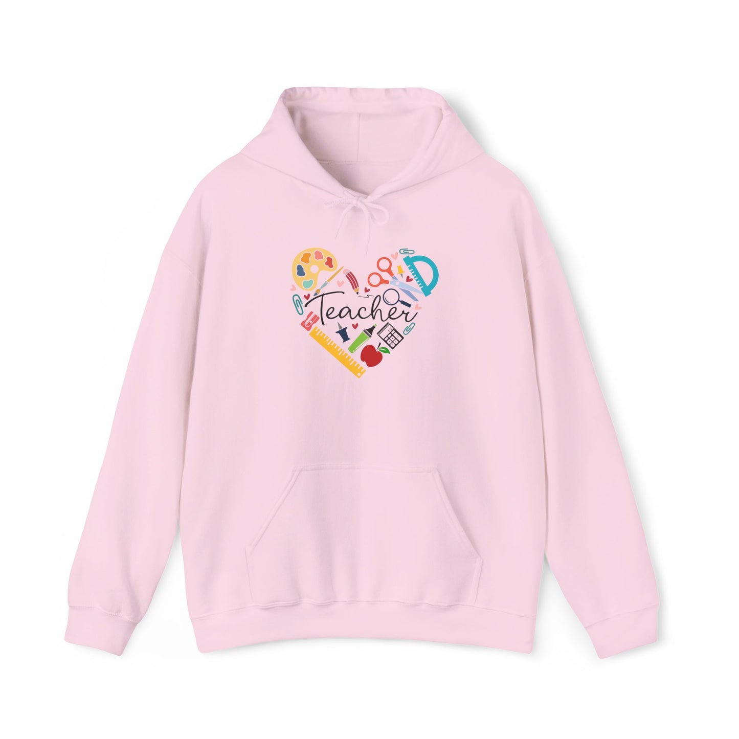 Teacher Supply Heart Heavy Blend™ Hooded Sweatshirt