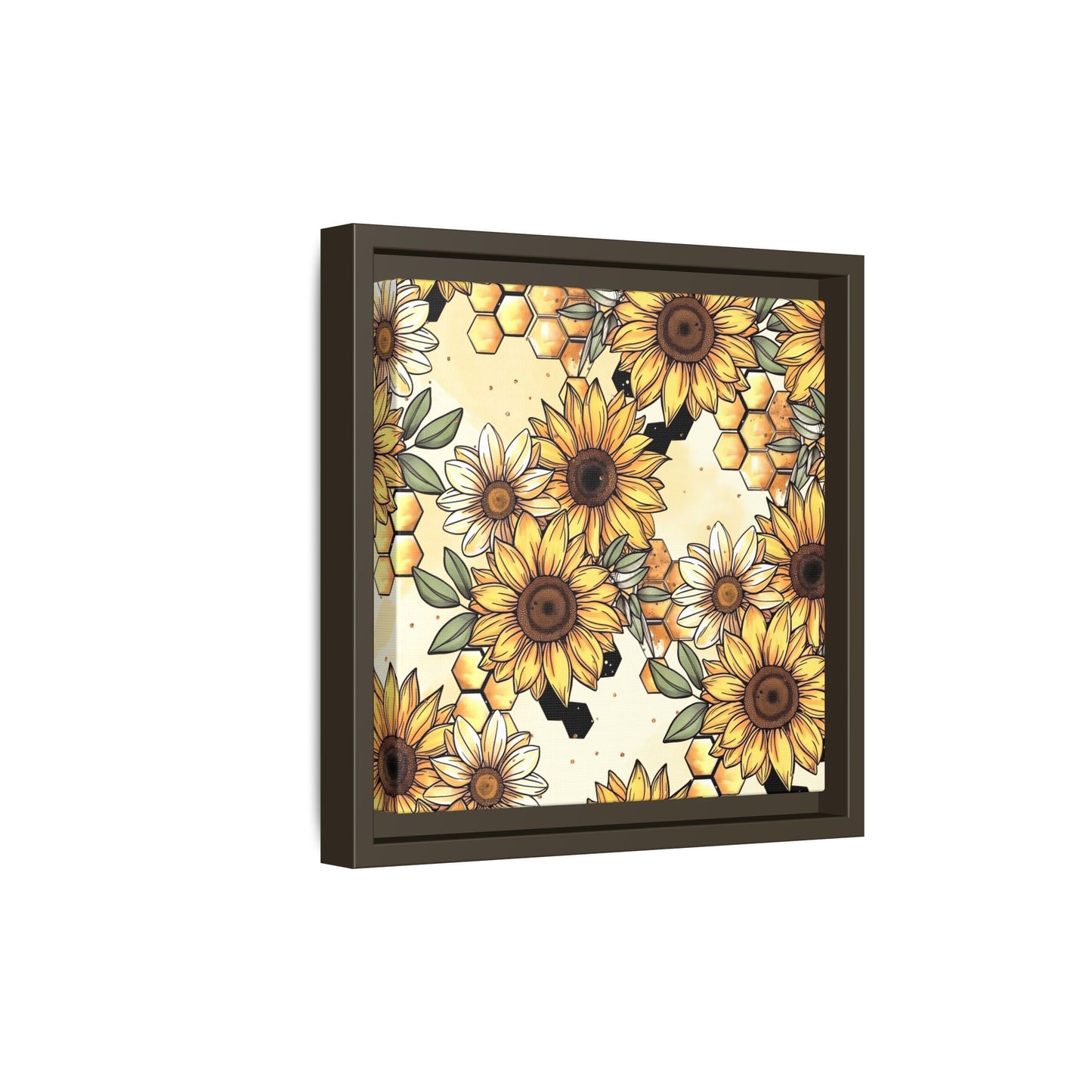 Sunflowers & Honeycombs Framed Canvas Art