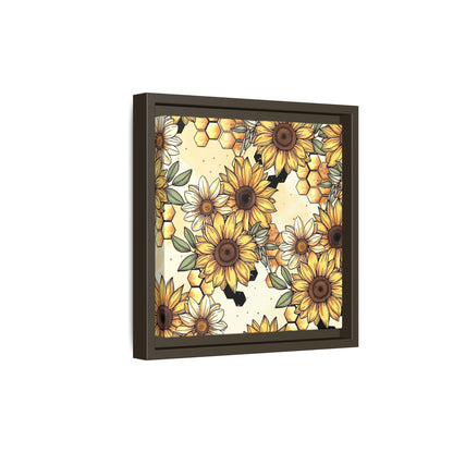 Sunflowers & Honeycombs Framed Canvas Art