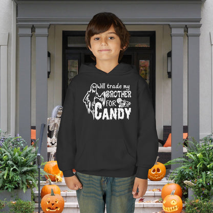 Will Trade My Brother For Candy Youth Heavy Blend Hoodie