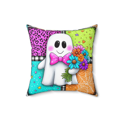 Dapper Boo Patchwork Throw Pillow
