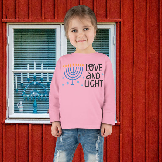Hanukkah Love & Light Toddler Long Sleeve Tee