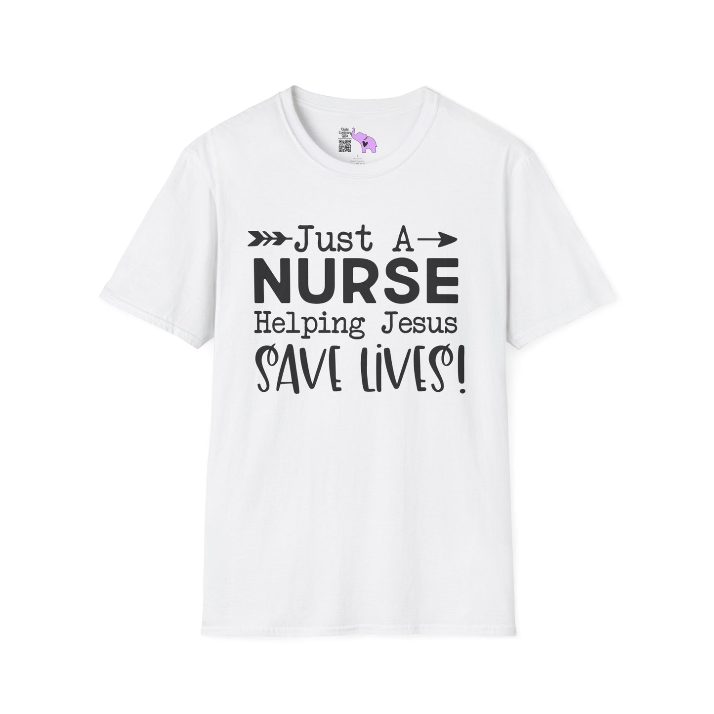 Just A Nurse Helping Jesus Save Lives Adult T-shirt
