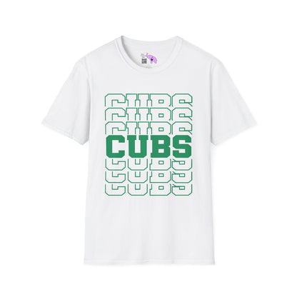 Cubs (Stacked) Adult T-shirt