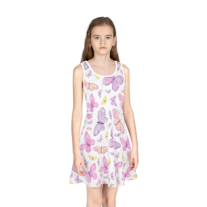 Pastel Butterfly Dreams Girls' Sleeveless Sundress