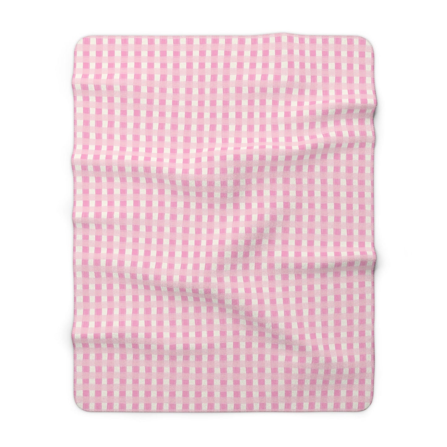 Dreamy Rose Gingham Fleece Blanket