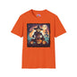Halloween Scarecrow w/Pumpkins Adult T-shirt