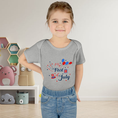 My First 4th of July 2 Baby Rib Bodysuit