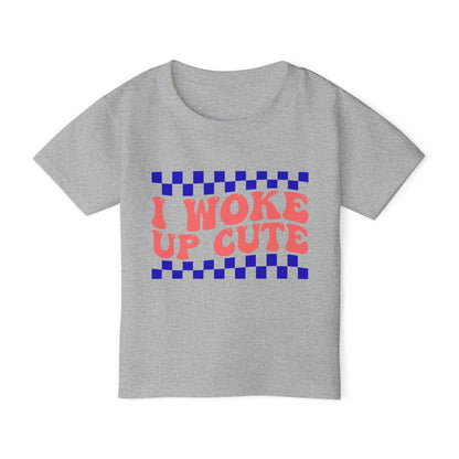 I Woke Up Cute Heavy Cotton™ Toddler T-shirt