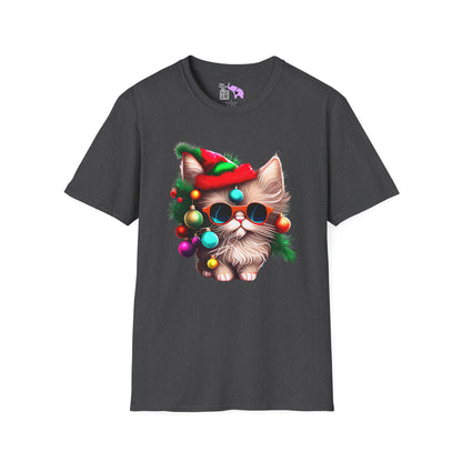 Christmas Tree Kitten Adult T-shirt