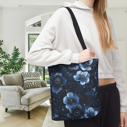 Midnight Blossoms Canvas Tote Bag