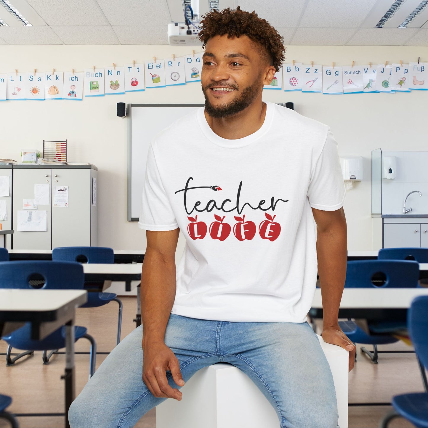 Teacher Life (Apples) Adult T-shirt