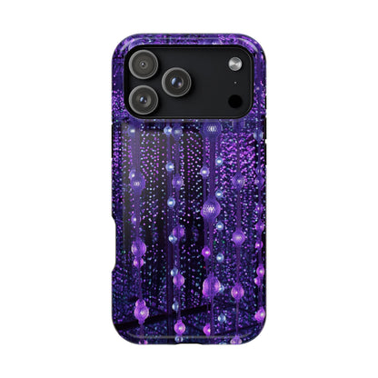 Purple Raindrops MagSafe® Compatible Tough Case for iPhone