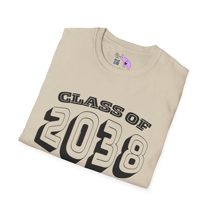 Class of 2038 Unisex Tshirt for 2025/26 Kindergarteners