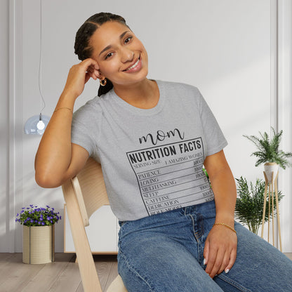 Mom Nutrition Facts Adult T-shirt