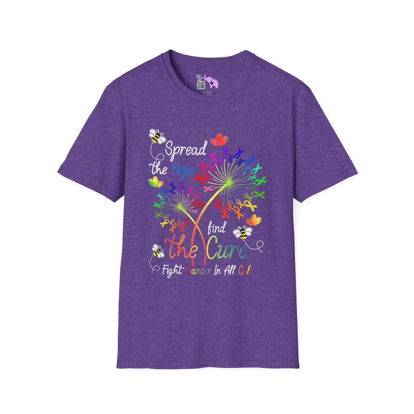 Fight Cancer in All Colors 3 Adult T-shirt