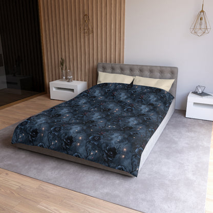Black Roses & Vines Microfiber Duvet Cover
