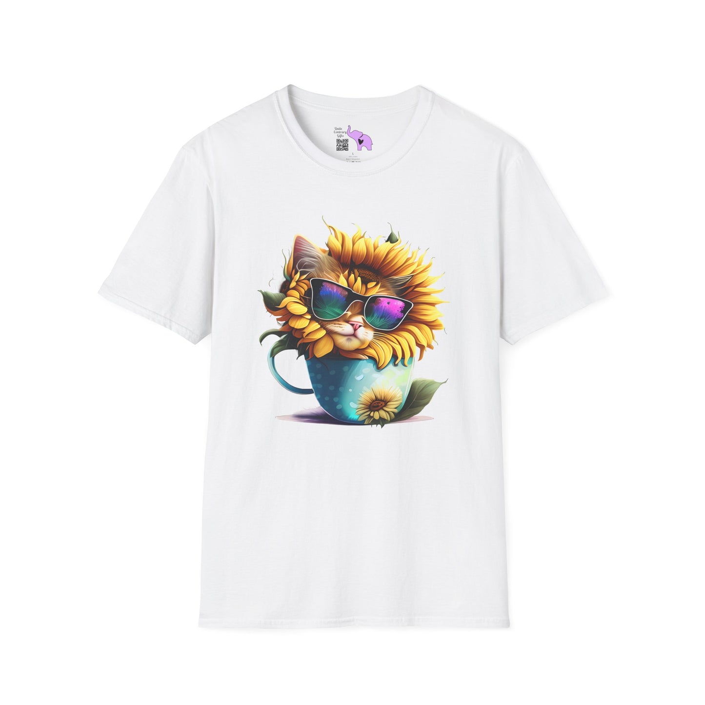 Cool Sunflower Kitten 1 Adult T-shirt