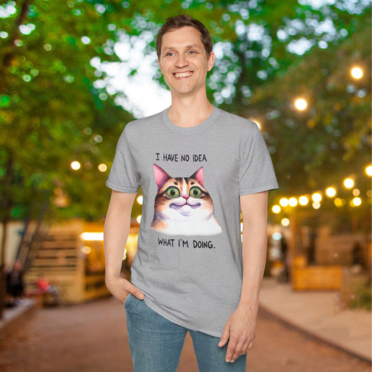 I Have No Idea What I'm Doing (Cat) Adult T-shirt