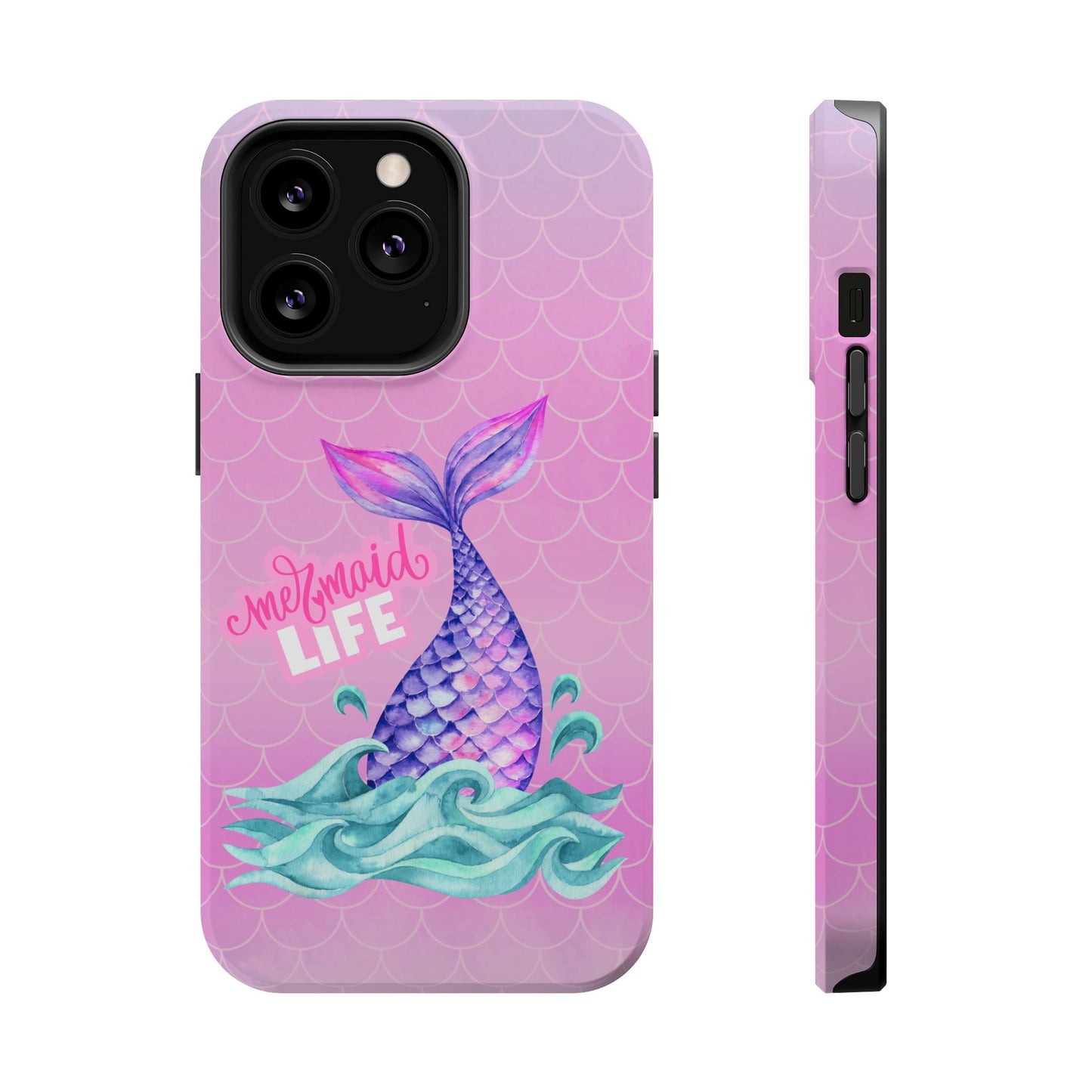 Pink Mermaid Life MagSafe® Compatible Tough Case for iPhone