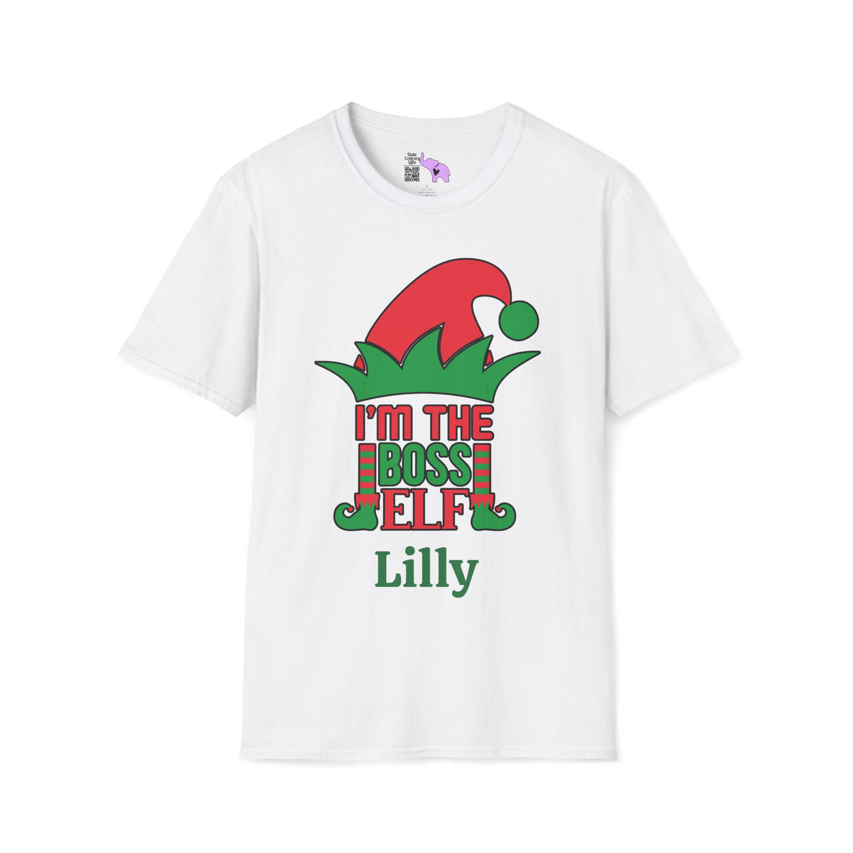 I'm The Boss Elf Personalized Adult T-shirt