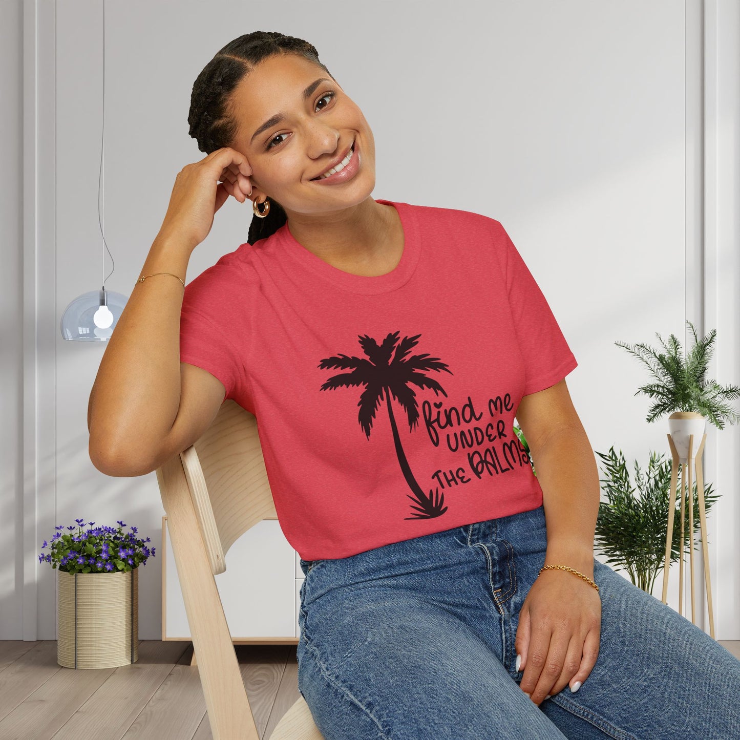 Find Me Under The Palms Adult T-shirt