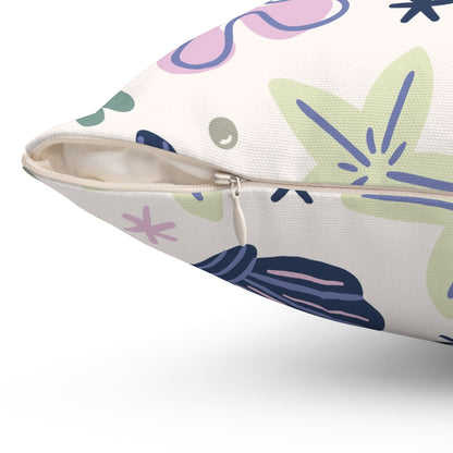 Shellflower Cove Throw Pillow