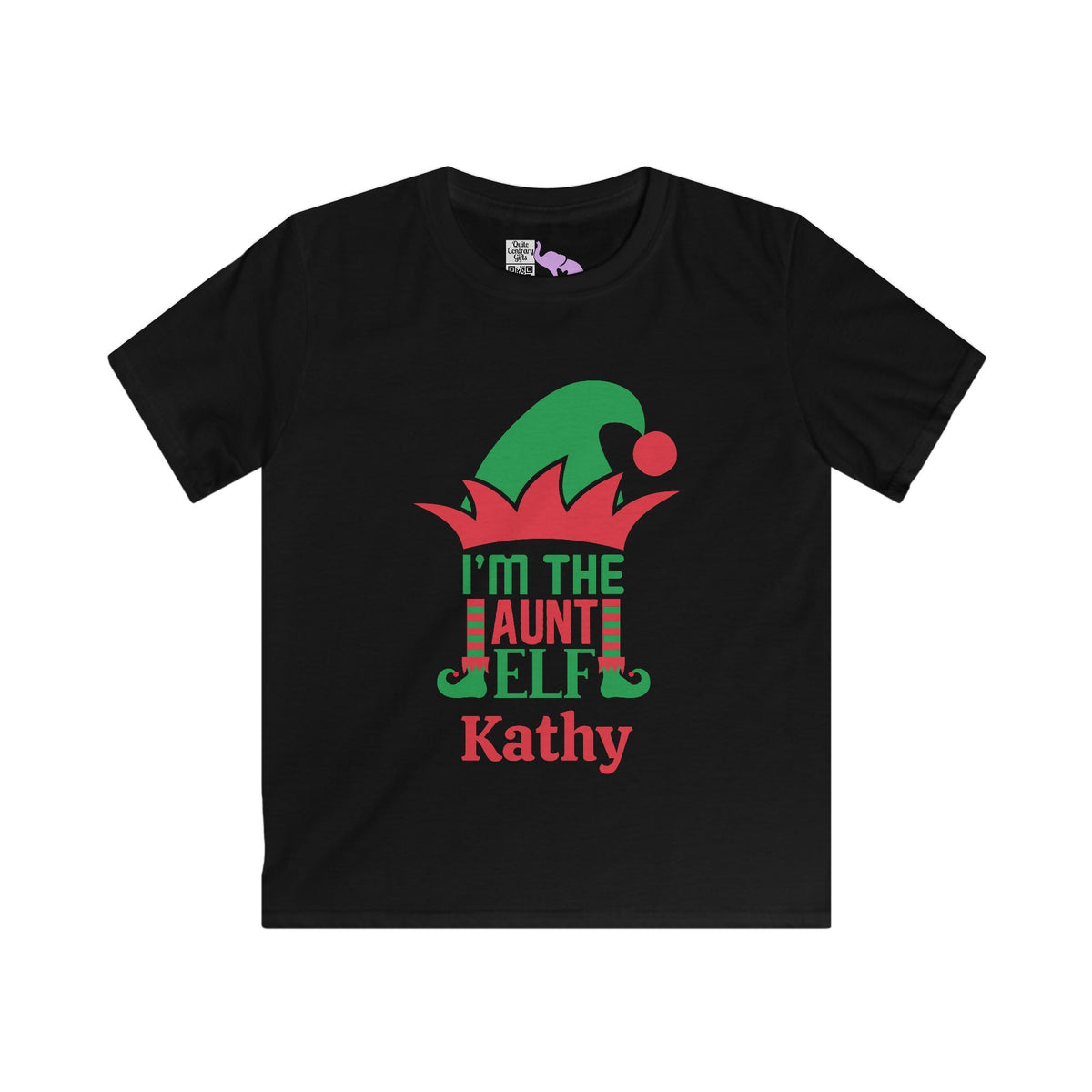 I'm The Aunt Elf Personalized Youth Softstyle Tee