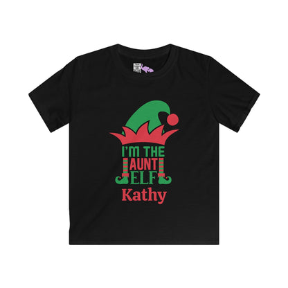 I'm The Aunt Elf Personalized Youth Softstyle Tee