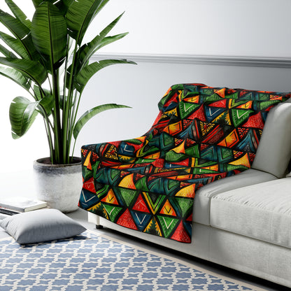 Ancestor Echo Sherpa Fleece Blanket