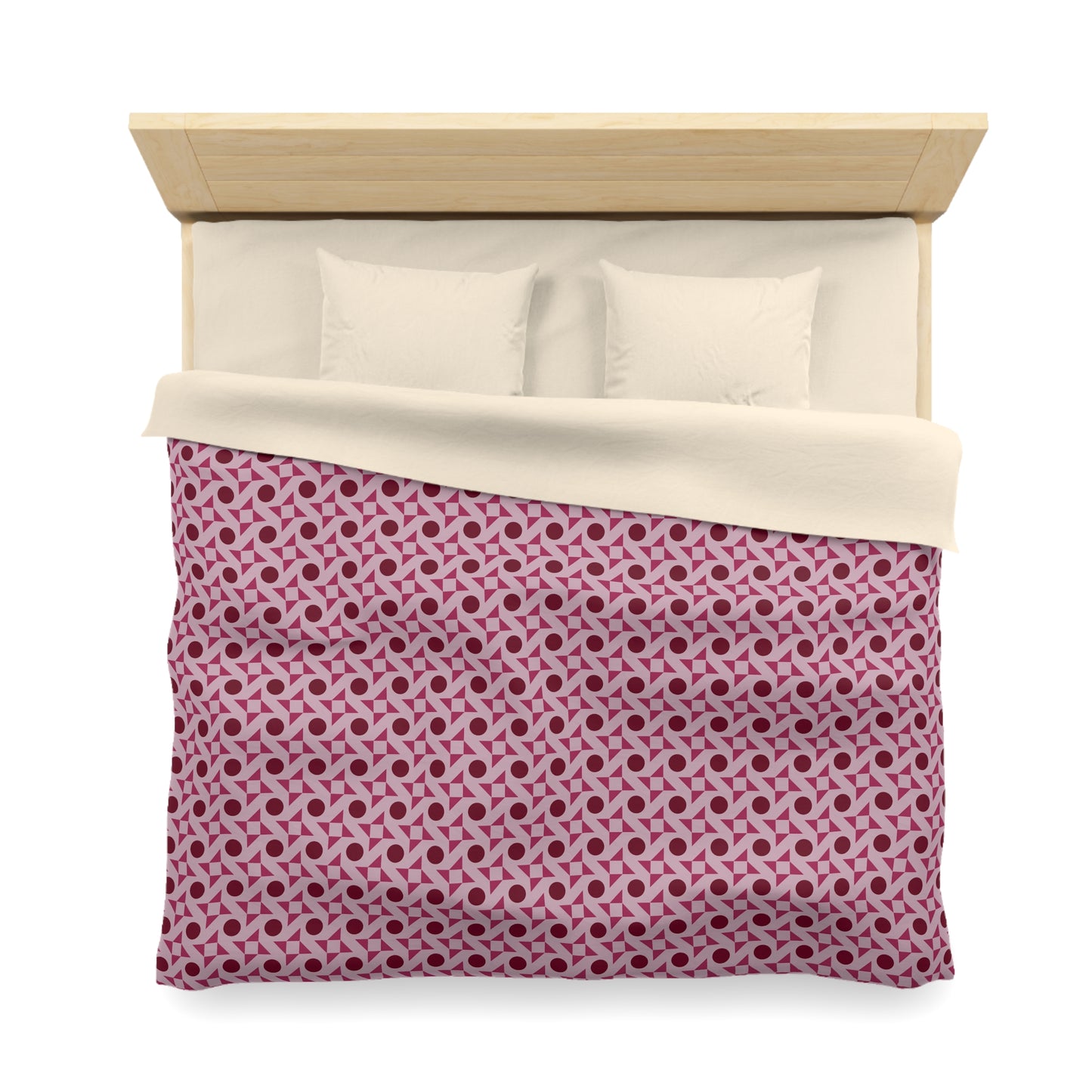 Crimson Pinwheels Duvet Bedding Set