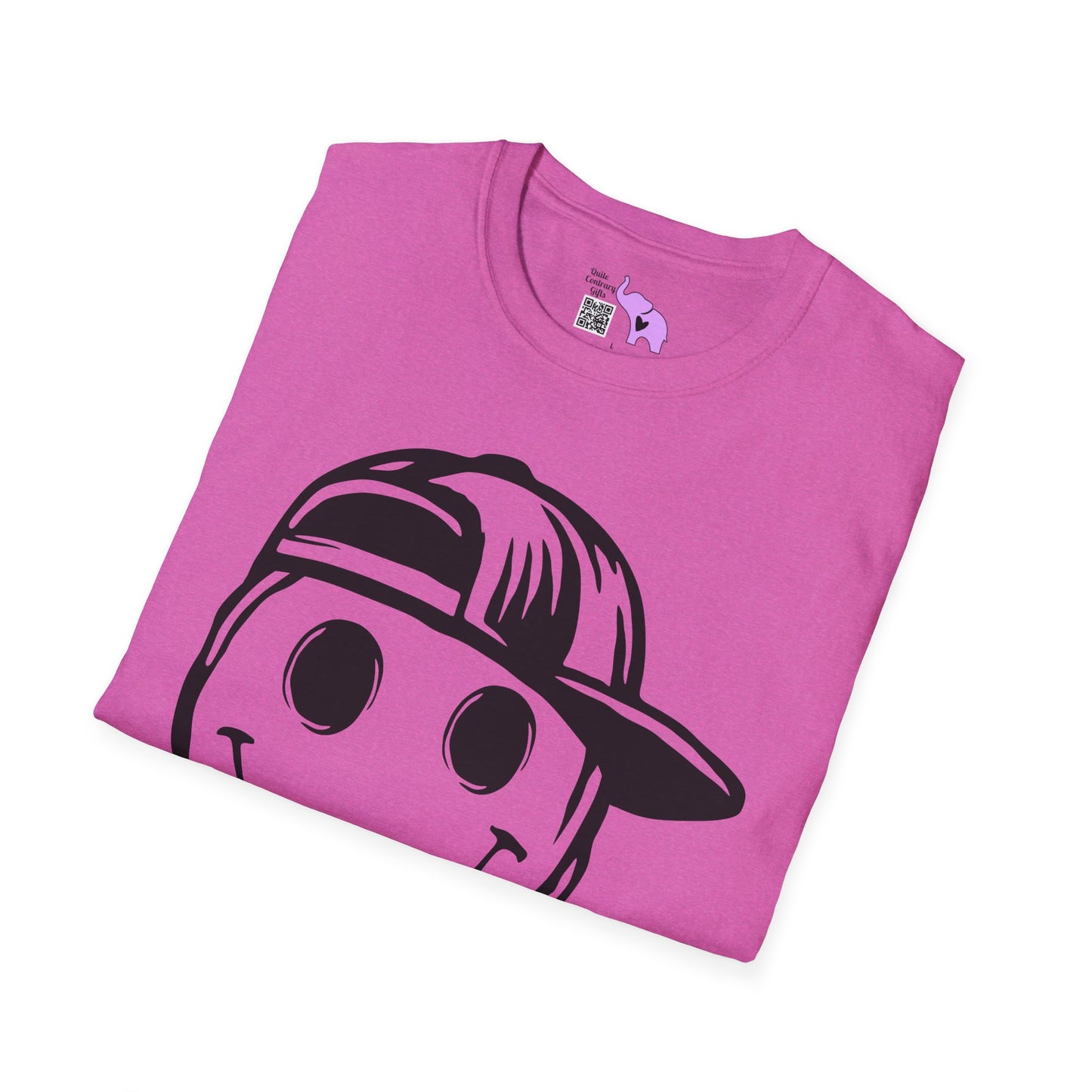 Melty Smiley Face w/Hat Adult T-shirt