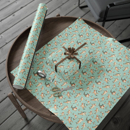 Aquamarine Sharks Wrapping Paper