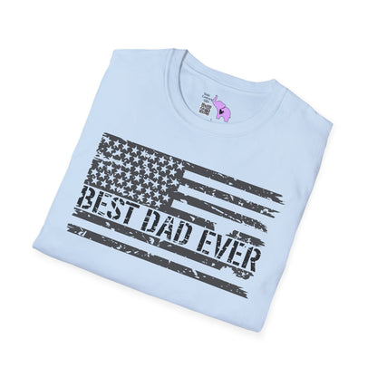 Best Dad Ever (Flag) Adult T-shirt